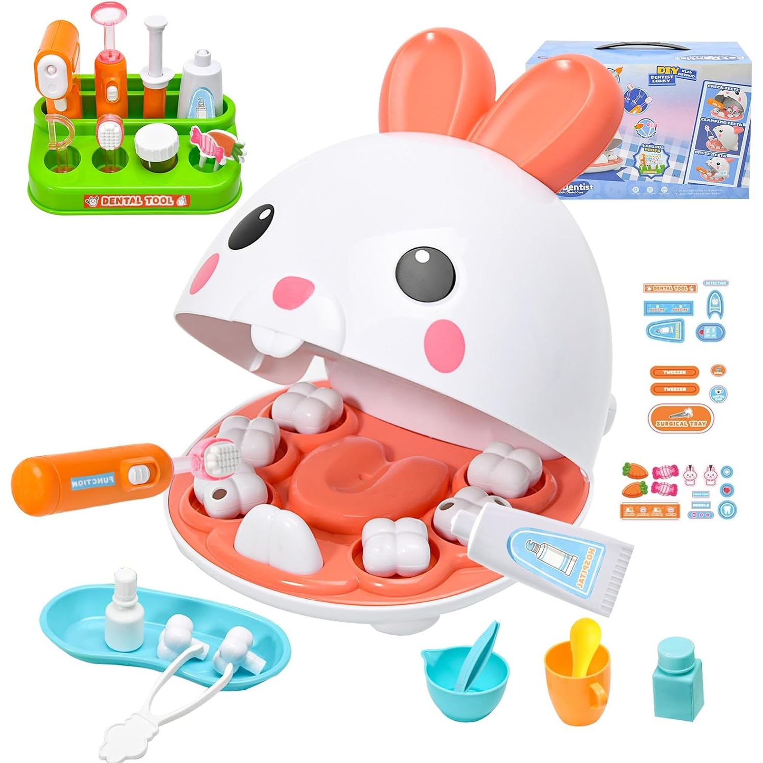 Kids Toys Doctor Set - مجموعة أدوات طبيب الأسنان للعب التخيلي،