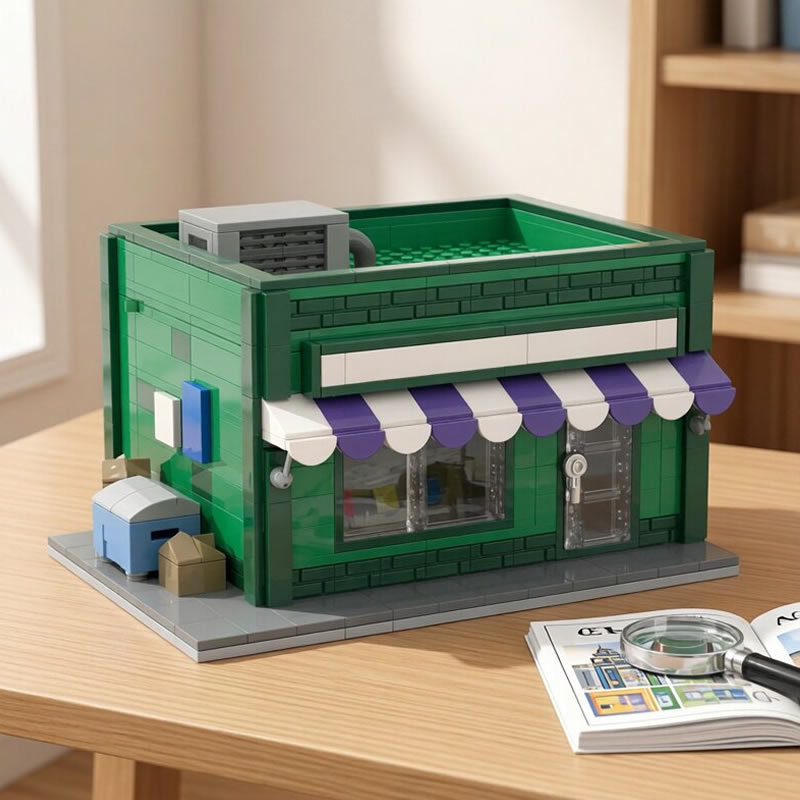 Kids Toys Stores - مكعبات بناء MOC، نموذج متجر شارع