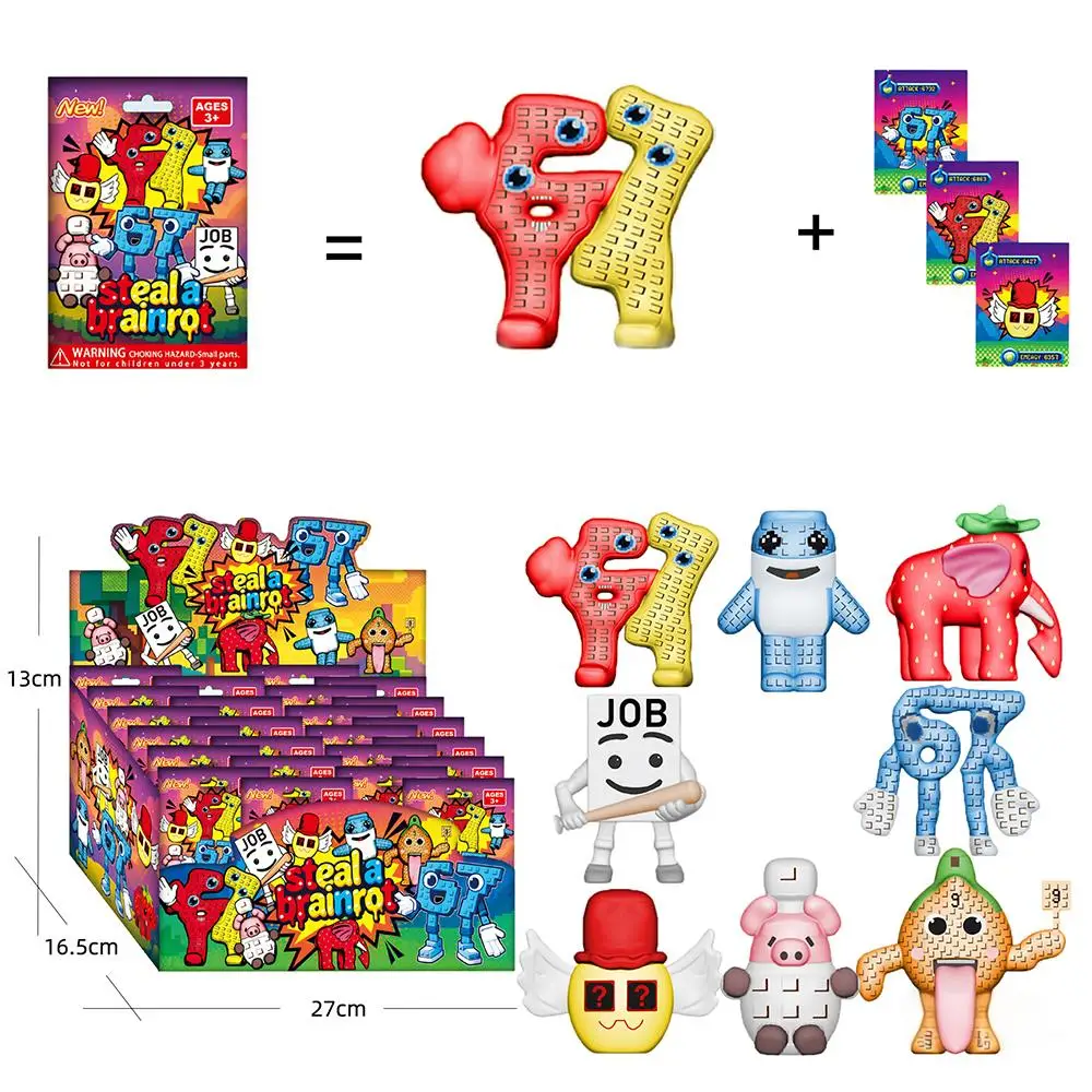 Kids Toys Elephant - سرقة صندوق أعمى Brainrot عمل الشكل