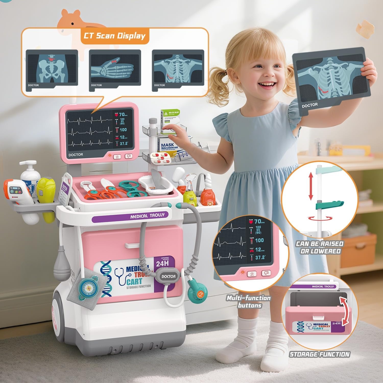 مجموعة لعب طبيب للأطفال فاخرة، - مراجعة Kids Toys Doctor Set وسعره