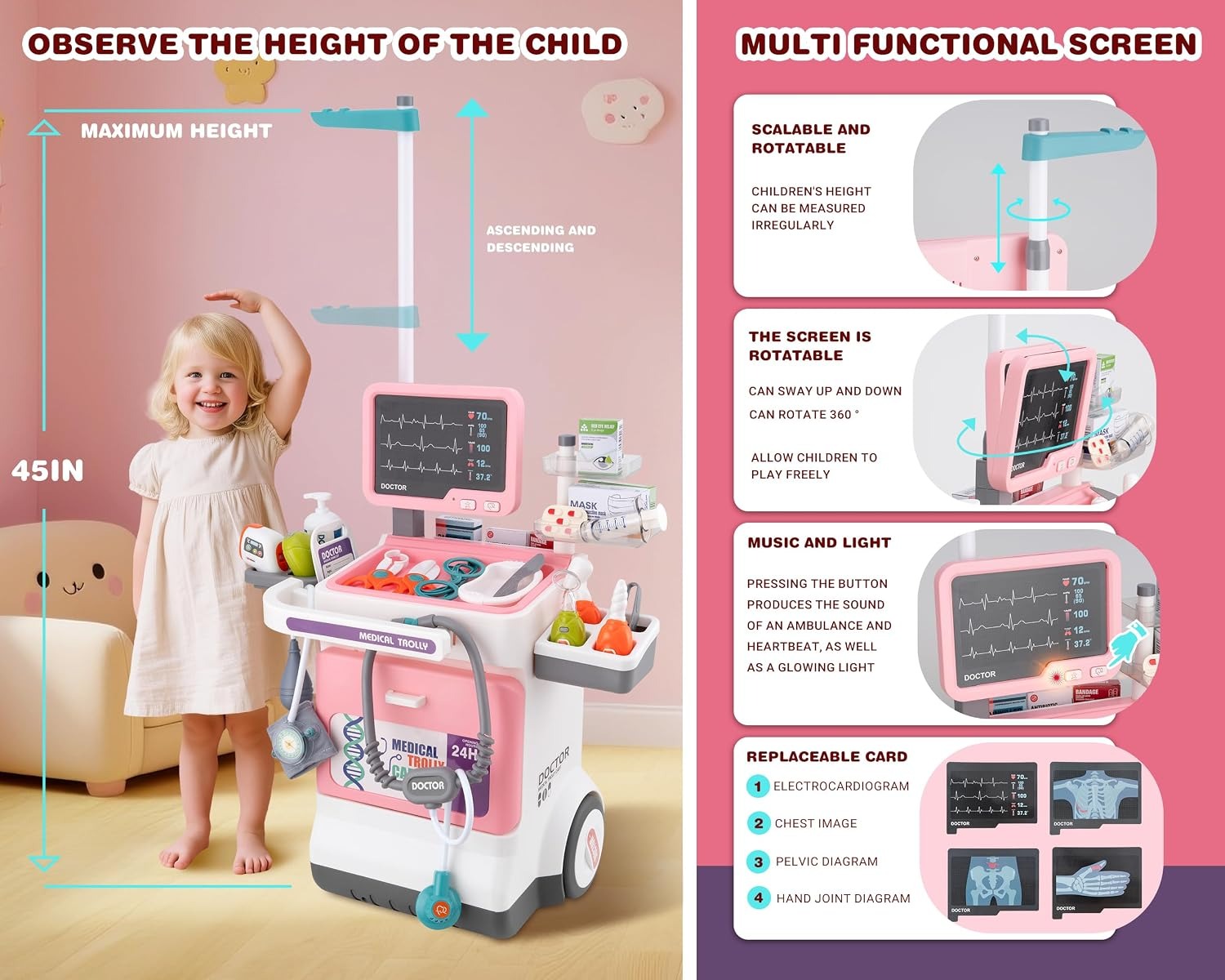 مجموعة لعب طبيب للأطفال فاخرة، - مراجعة Kids Toys Doctor Set وسعره
