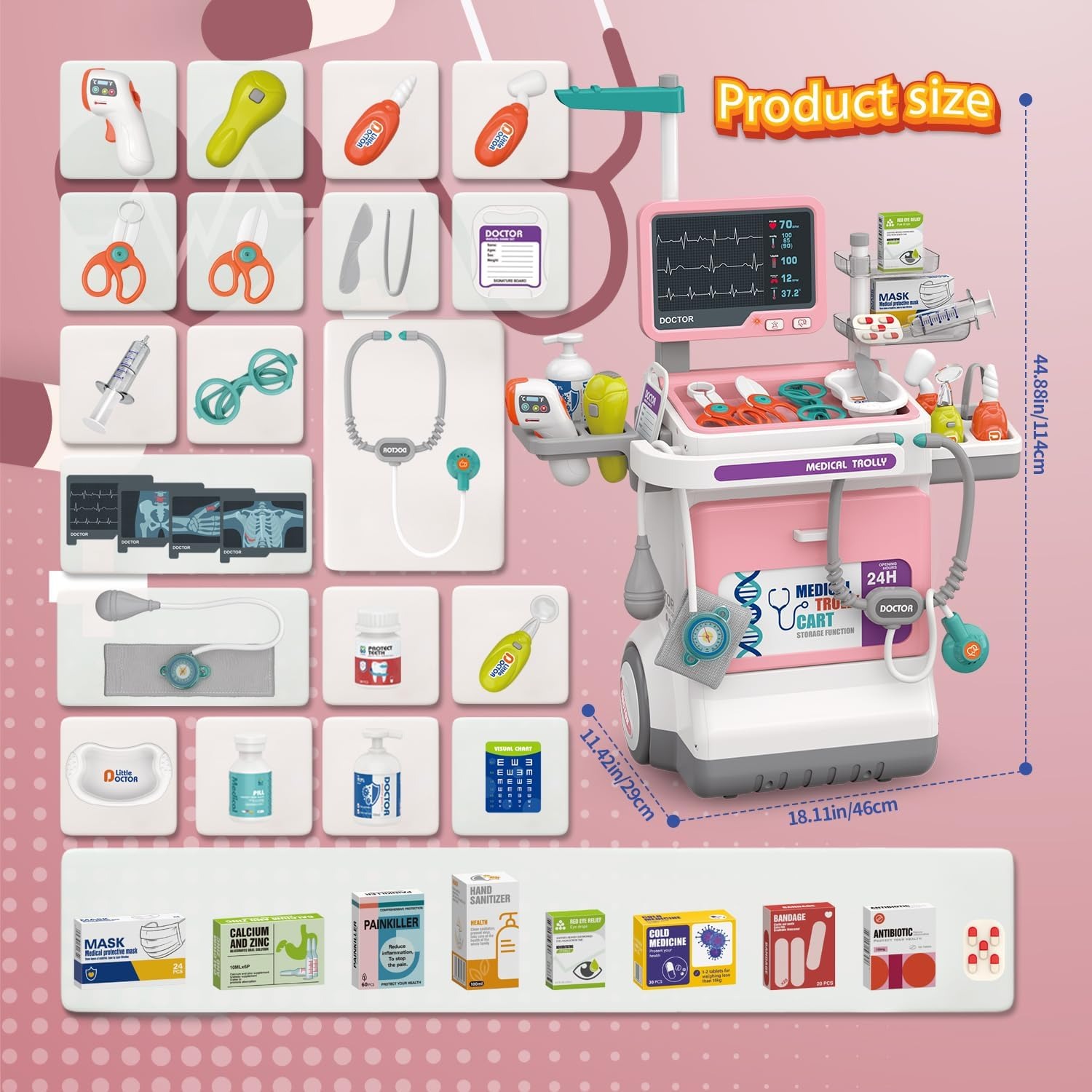 مجموعة لعب طبيب للأطفال فاخرة، - مراجعة Kids Toys Doctor Set وسعره