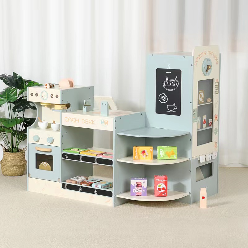مجموعة لعب متجر البقالة الخشبي - مراجعة Kids Toys Stores وسعره