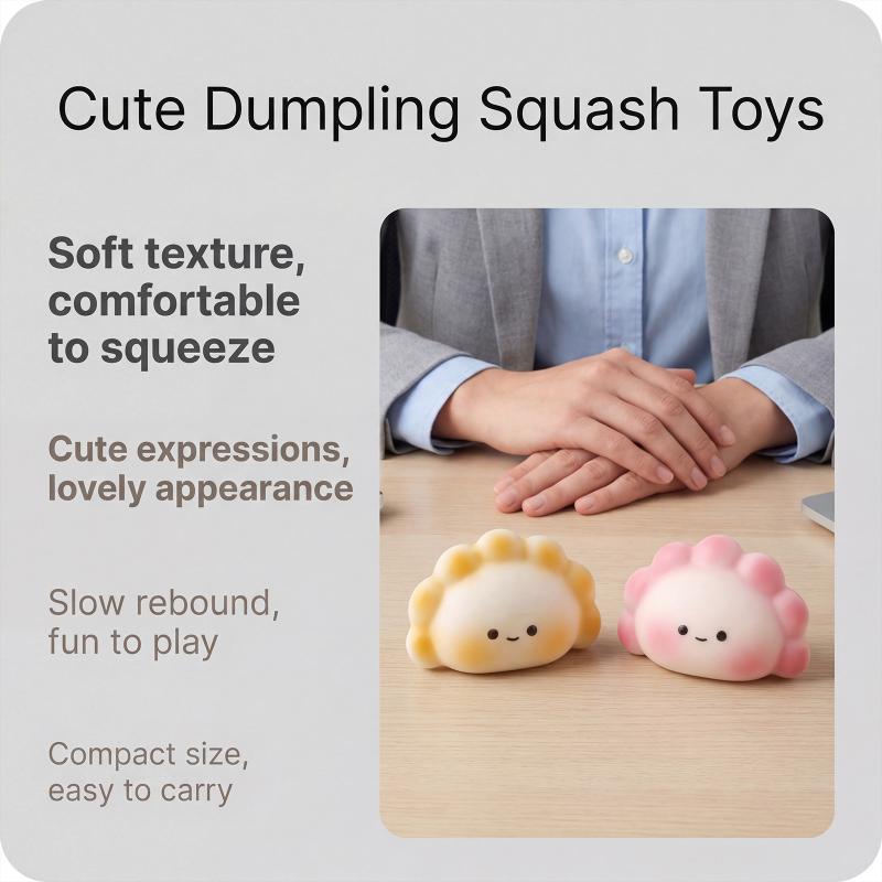 لعبة ضغط لطيفة على شكل زلابية  - مراجعة Kids Toys Dumplings وسعره