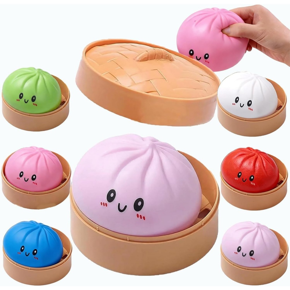 كرة ضغط كبيرة على شكل زلابية م - مراجعة Kids Toys Dumplings وسعره