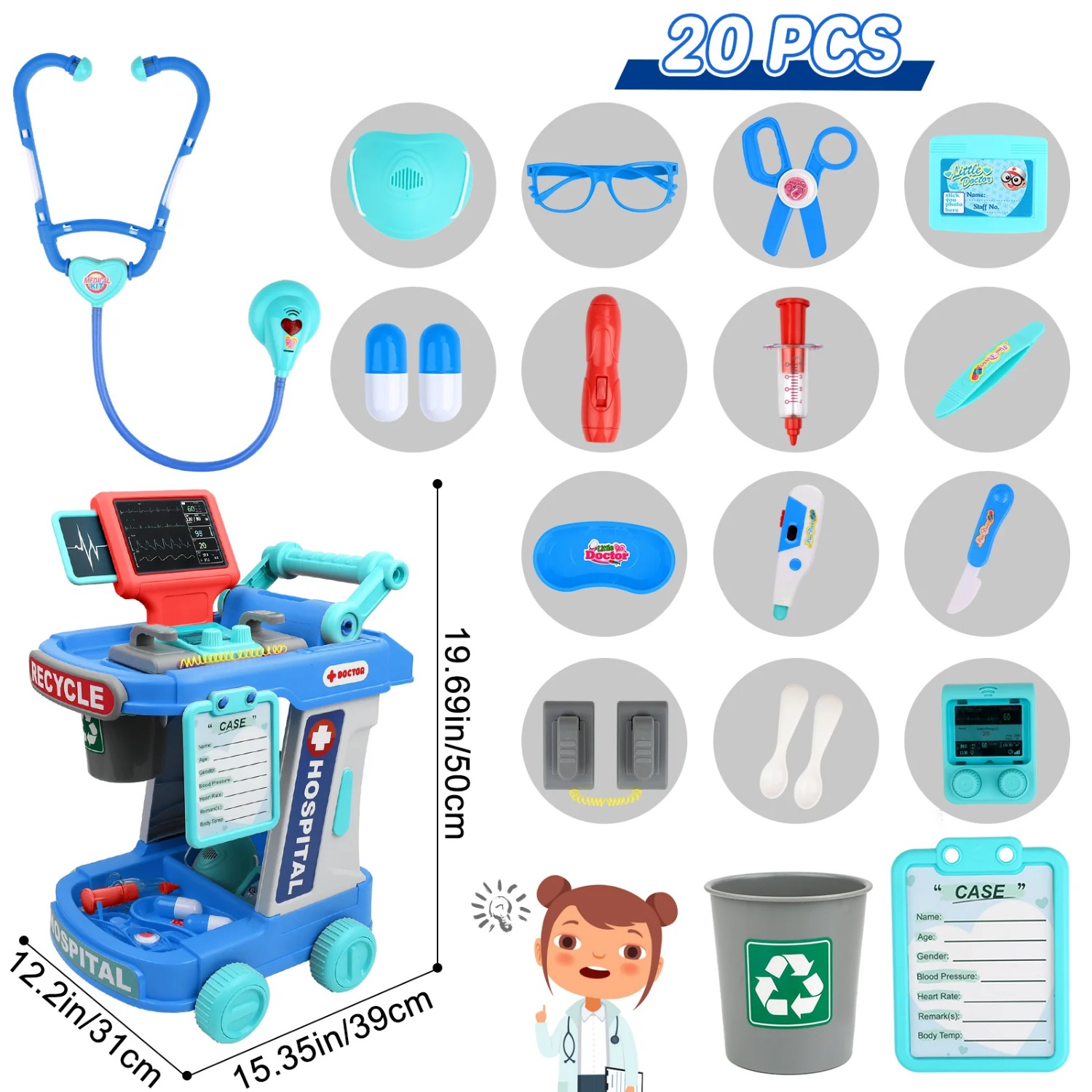لعبة التظاهر واللباس مع مجموعة - مراجعة Kids Toys Doctor Set وسعره